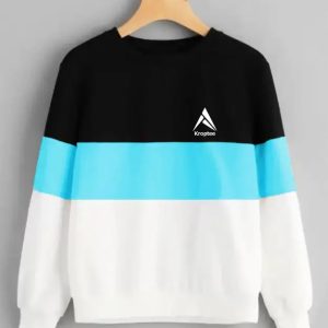 Kroptee  Men Colorblock Round Neck Pure Cotton Multicolor T-Shirt